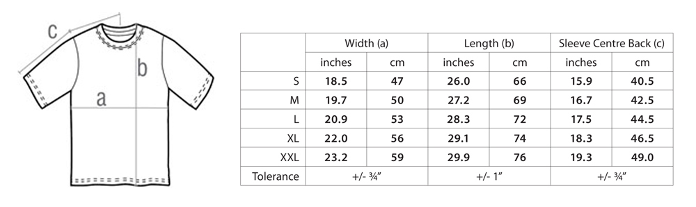 Gildan Heavy Cotton Size Chart Cm